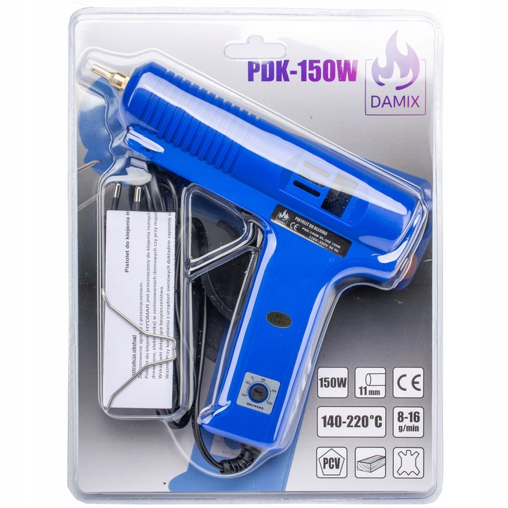 PISTOLET DO KLEJU NA GORĄCO 150W Z REGULACJĄ TEMPERATUR 5 STOPNIOWY 11