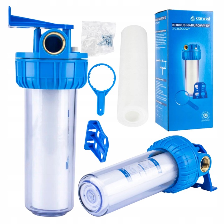 KORPUS FILTRA 10" NARUROWY Z ORINGIEM WF 10 PRZYŁĄCZE 1" OBUDOWA