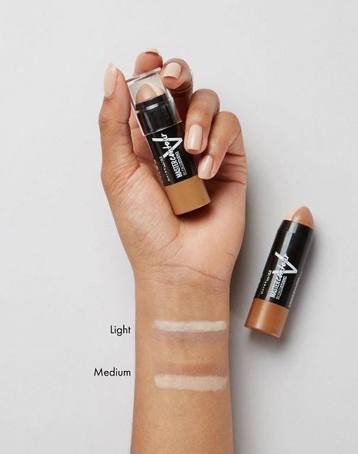 MAYBELLINE SZTYFT DO KONTUROWANIA TWARZY BRONZER KOREKTOR V-SHAPE DUO STICK