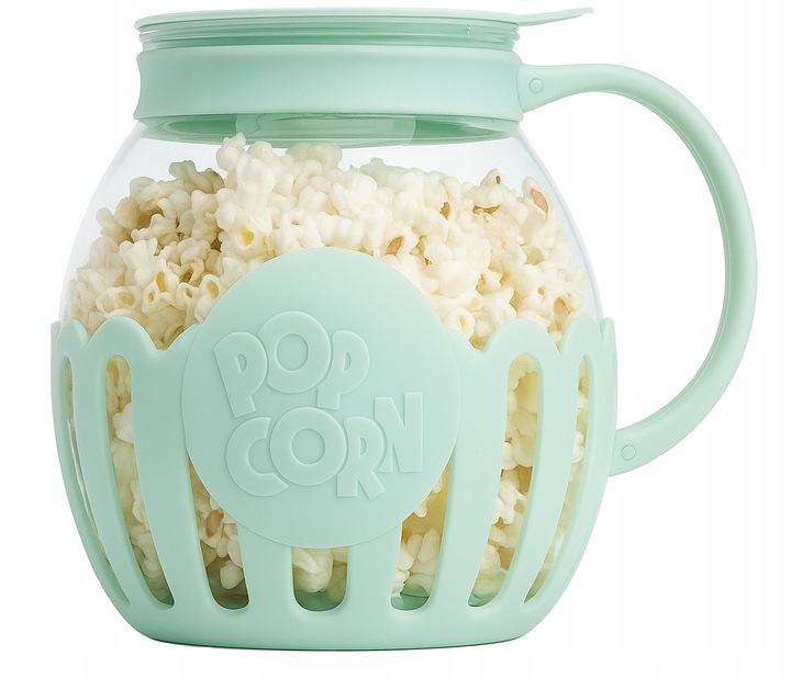 DZBANEK DO ROBIENIA POPCORNU W MIKROFALÓWCE SZKLANY 3w1 POPCORN MAKER