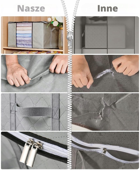 6X TORBA DO PRZECHOWYWANIA UBRAŃ ORGANIZER PUDEŁKA DO SZAFY POJEMNIKI