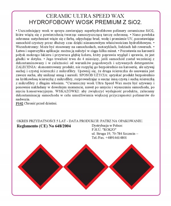 Wosk ceramiczny samochodowy w sprayu CERAMIC ULTRA SPEED WAX 500 ml Mafra