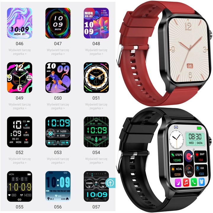 SMARTWATCH ZEGAREK DAMSKI EKG GLUKOZA CIŚNIENIE TEMPERATURA ROZMOWY MENU PL