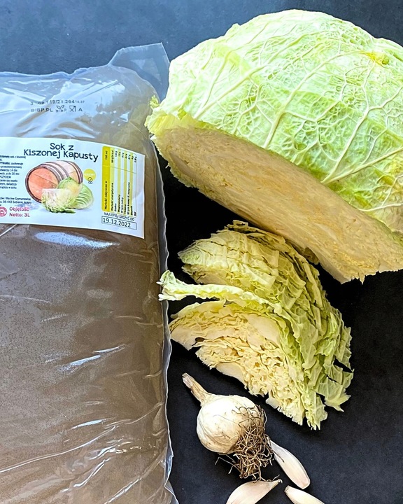 Sok z Kiszonej Kapusty Tłoczony 3l Soku Kiszona Kapusta 100% NFC 3 litry