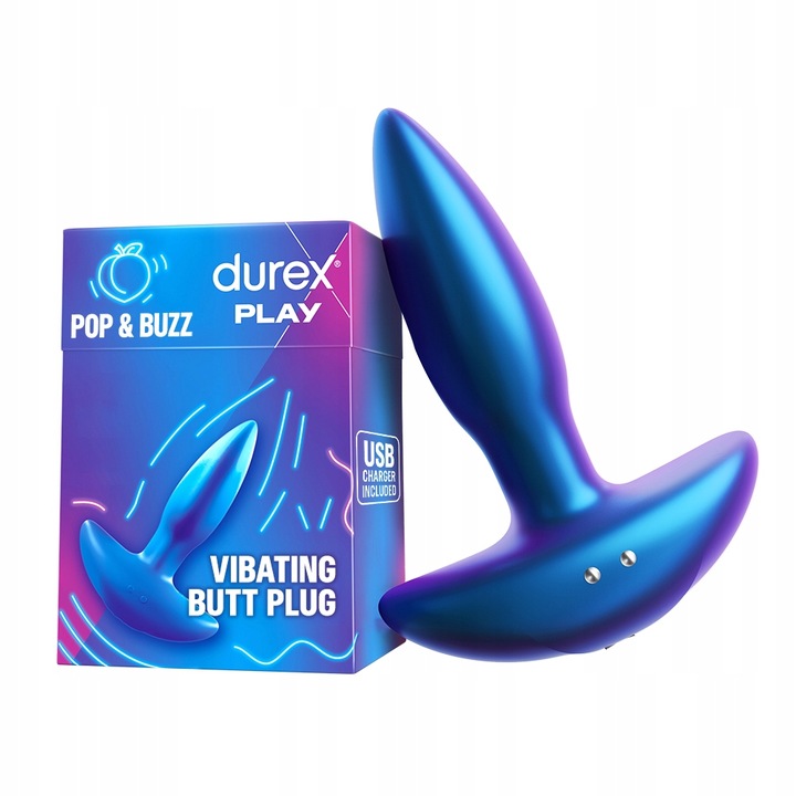 Durex Play wibrujący korek analny Dildo do Sexu analnego zatyczka Anal Plug