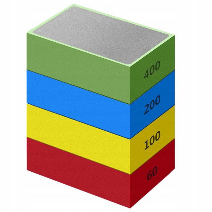 4 SZT DIAMENTOWA KOSTKA DO SZLIFOWANIA GRESU PŁYTEK 60# 100# 200# 400#