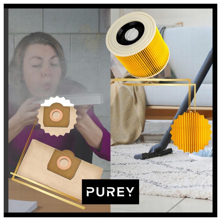 10x Worki do odkurzacza KARCHER WD3 KWD3 SE 4001 papierowe z filtrem