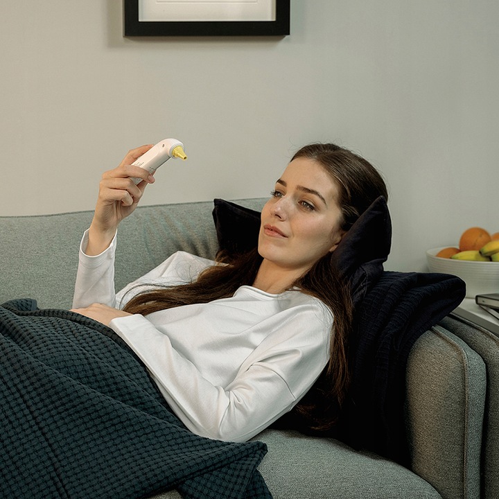 TERMOMETR DO UCHA DOUSZNY BRAUN IRT3030 THERMOSCAN 3 SZYBKI ALARM GORĄCZKI