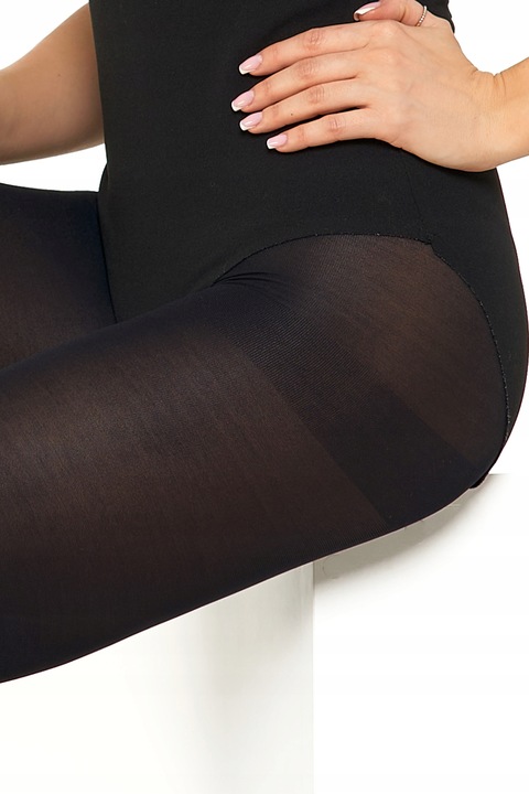 KRYJĄCE CZARNE RAJSTOPY 100 DEN GRUBE MIKROFIBRA BEZ WZORU MORAJ R.2 3-PAK