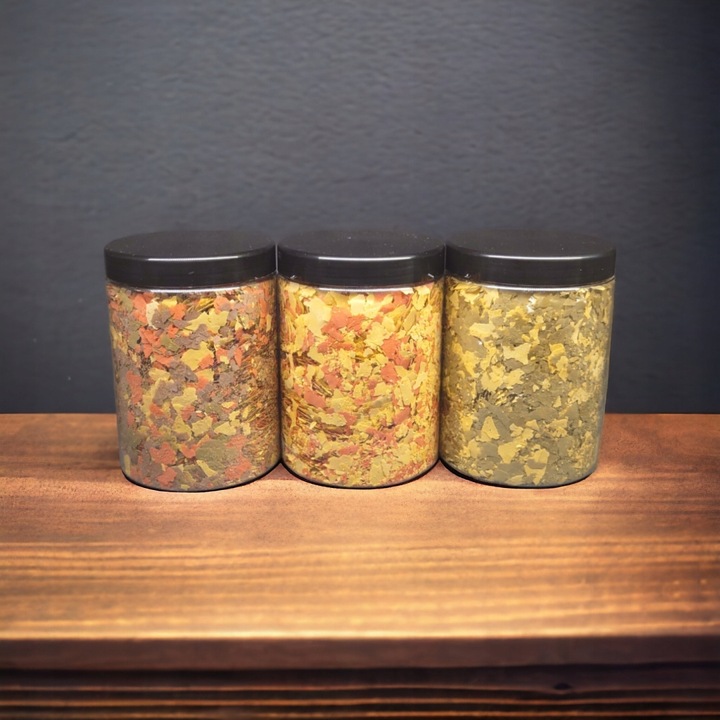 Zestaw 3 karm Glopex w pojemnikach 1000 ml Basic Eigelb i Vegetal mix