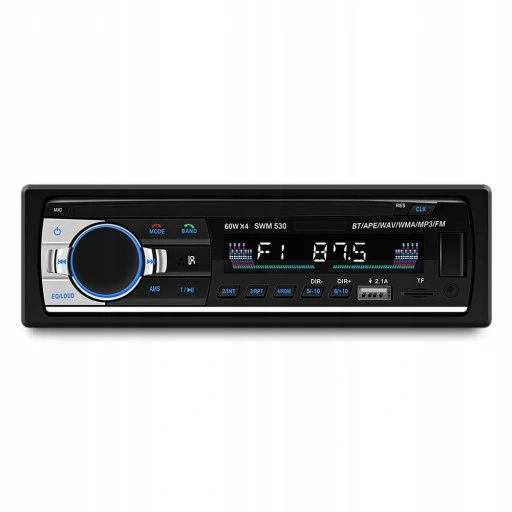 Radio Samochodowe Bluetooth 1Din USB AUX TF Pilot