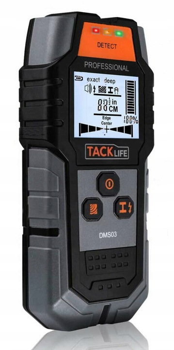 WYKRYWACZ PRZEWODÓW KABLI METALU DREWNA DETEKTOR NAPIĘCIA TACKLIFE