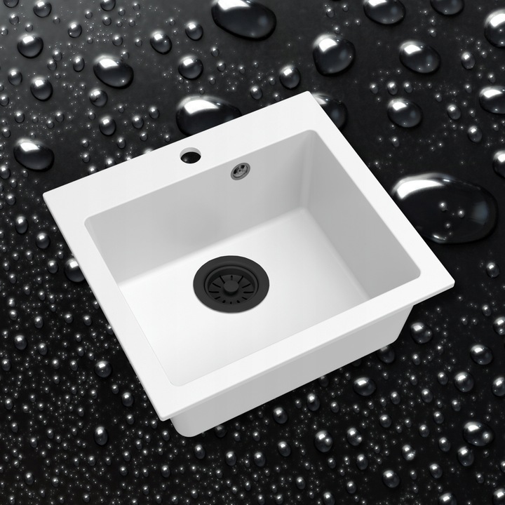 SYFON do ZLEWU jednokomorowego oszczedzajacy miejsce czarny PRZYSCIENNY 2w1