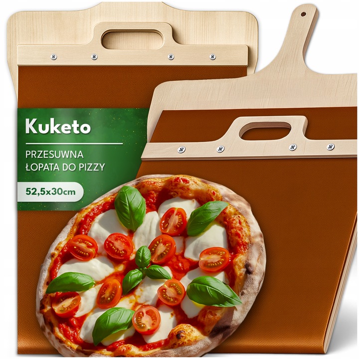ŁOPATA DO PIZZY CHLEBA PRZESUWANA SZUFLA TACA PROFESJONALNA KWADRATOWA