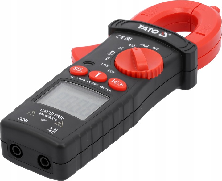 YATO MIERNIK CĘGOWY UNIWERSALNY TRUE RMS 600A A.C. AUTOMATYCZNY ZAKRES