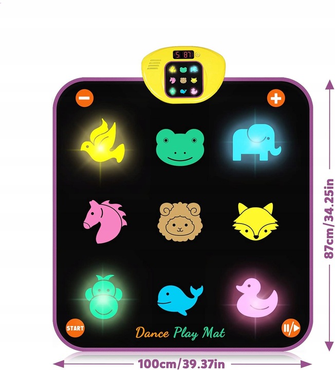 DZIECIĘCA MATA DO TAŃCA BLUETOOTH 5 TRYBÓW GRY