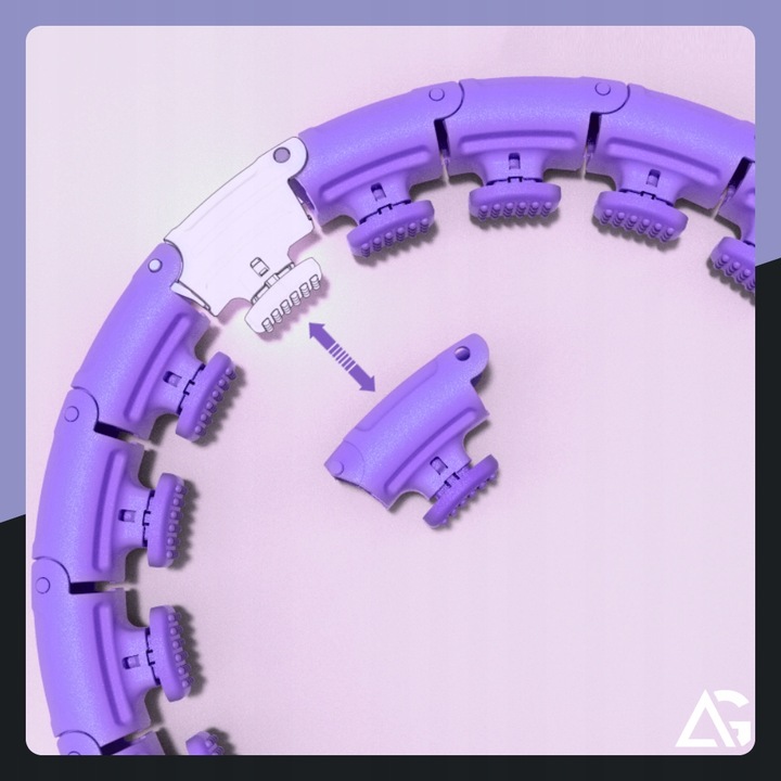 HULA HOP Z OBCIĄŻNIKIEM ODCHUDZAJĄCE Z LICZNIKIEM SMART HULAHOP