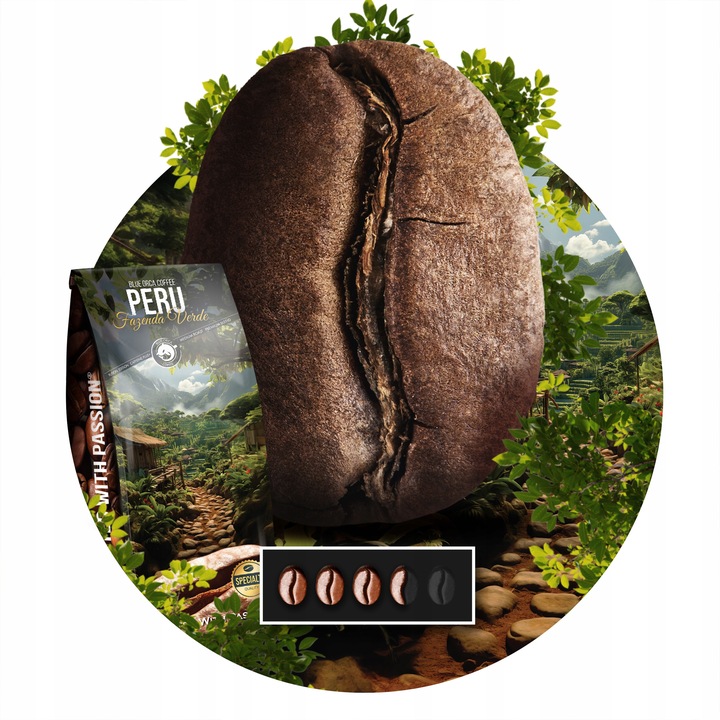 Kawa ziarnista 1kg PERU FAZENDA VERDE Fusion Edition Blue Orca +