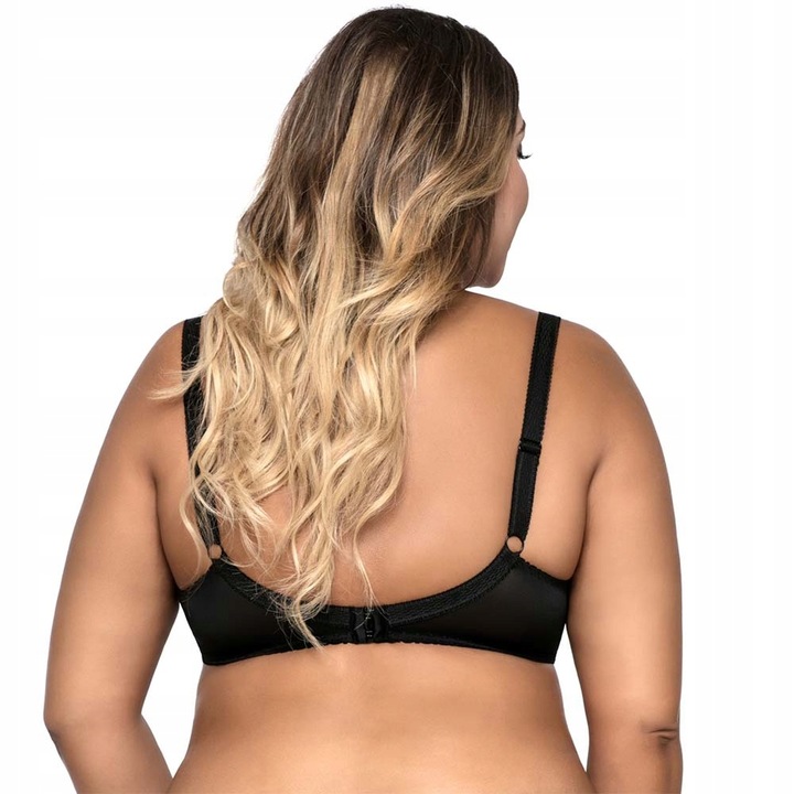 Ava 1396 Stanik BIUSTONOSZ Miękki soft wygodny Koronkowy 95F czarny