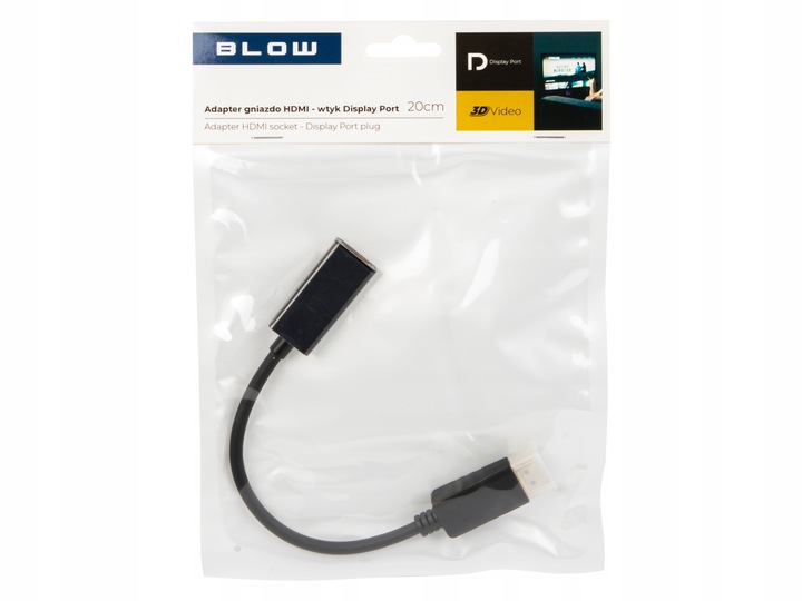 ADAPTER PRZEJŚCIÓWKA KABEL PRZEWÓD DISPLAY PORT DO HDMI FHD KONWERTER