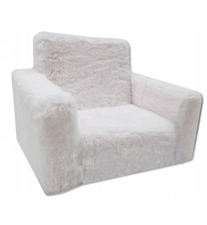 FOTELIK DLA DZIECI ROZKŁADANY FOTEL PLUSZOWY PUFA