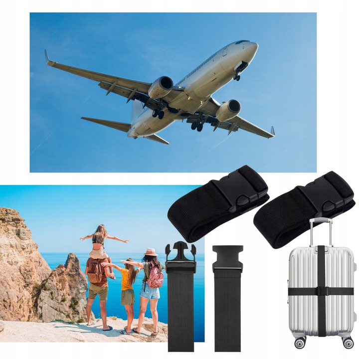 4x PASY DO WALIZKI TORBY ZABEZPIECZAJĄCE SPINAJĄCE BAGAŻ 5x180 cm