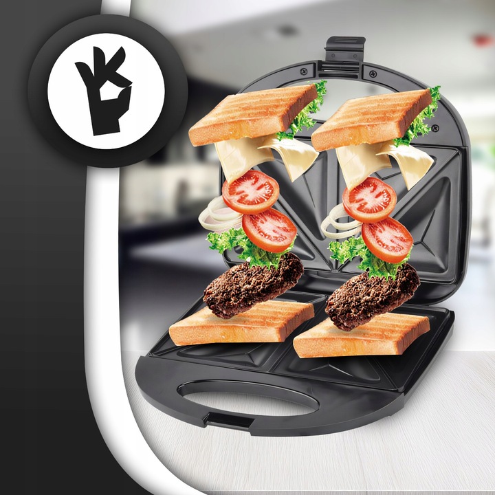 OPIEKACZ TOSTER DO KANAPEK CERAMICZNY DO CHRUPIĄCYCH TOSTÓW SANDWICH