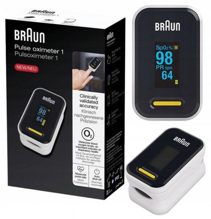 PULSOKSYMETR MEDYCZNY BRAUN PULSE OXIMETER 1 OLED