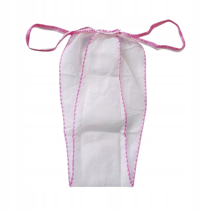 Włókninowe Stringi Majtki Jednorazowe Białe Damskie Masażu Zabiegów 100szt.