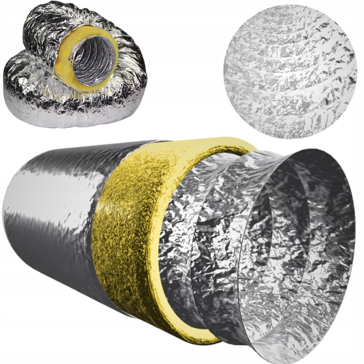 RURA IZOLOWANA PRZEWÓD 125MM 5M WENTYLACYJNY DO KOMINKA DGP 250°C