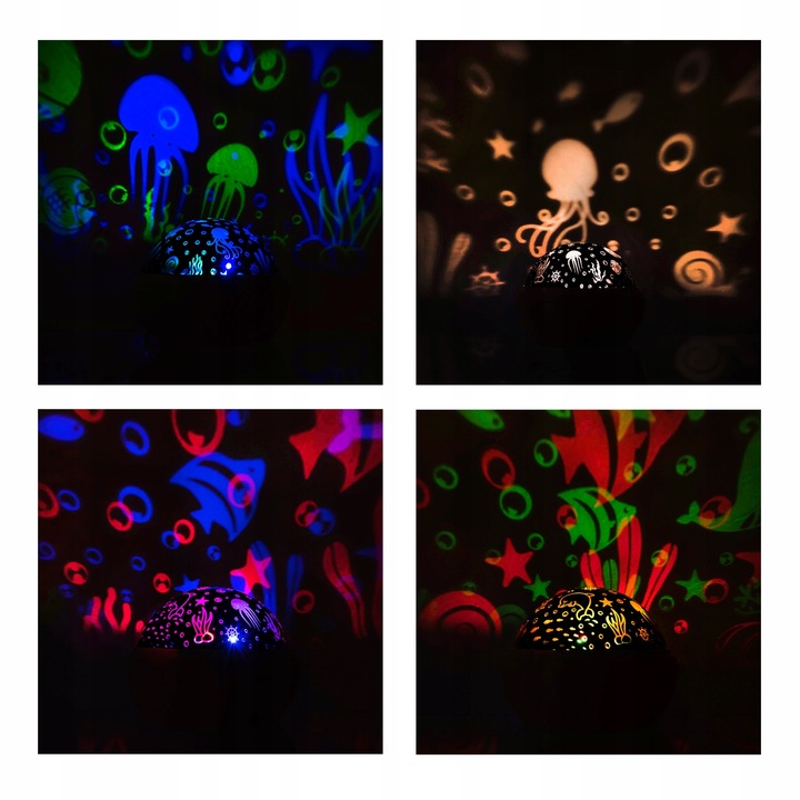 Lampka Nocna 2w1 Projektor Nieba Gwiazd Obrotowa