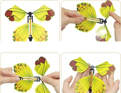 20X NAKRĘCANE LATAJĄCE MOTYLE SZTUCZKA MAGICZNA PREZENT DLA DZIECKA ZABAWA
