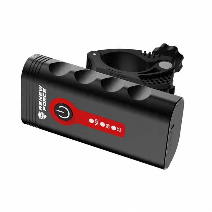 Lampka Rowerowa Światło PRZÓD TYŁ LED na rower kierownicę MOCNA USB 1800lm