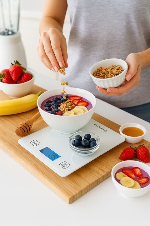 Waga Kuchenna Elektroniczna Precyzyjna 1g Wyświetlacz Aplikacja