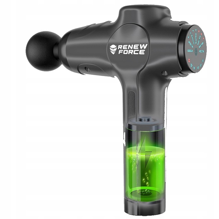 PISTOLET DO MASAŻU masażer do pleców ciała nóg karku stóp +10 KOŃCÓWEK 120W