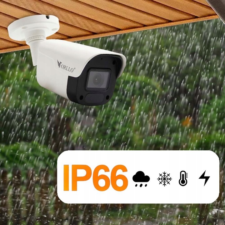 Zestaw Monitoringu 4 Kamery IP POE Zewnętrzne ORLLO ECO BULLET 4xLAN GRATIS