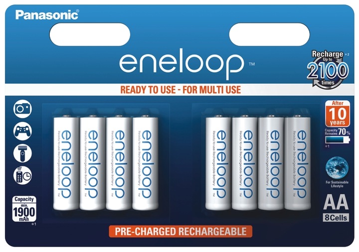 8x AKUMULATOR ENELOOP AA 2000mAh ALAN 42 AE 2990
