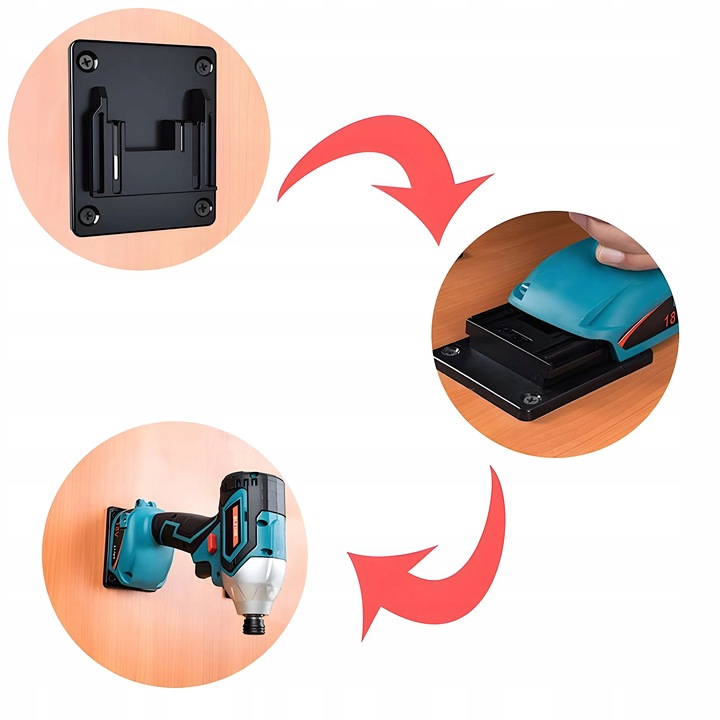 Uchwyt na narzędzia MAKIT A LXT 18V/ Wieszak ścienny organizer 6 SZTUK