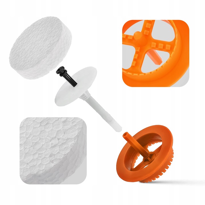 Zaślepki styropianowe 67 18 mm białe 100 szt frez do ociepleń ETICS