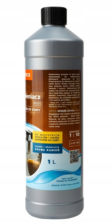 Odkamieniacz ECO uniwersalny do ekspresów do kawy Coffix duży 1litr