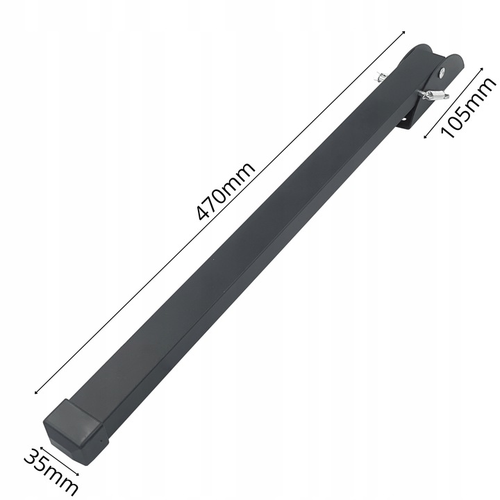 PODPÓRKA GARAŻOWA GRAFIT DO DRZWI BRAM 50 CM, STOPKA DO DRZWI XXL