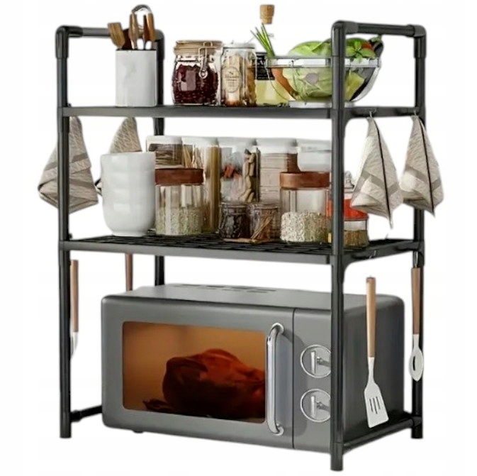 ORGANIZER KUCHENNY NAD MIKROFALÓWKĘ OPIEKACZ PÓŁKA REGAŁ PRZYPRAWY