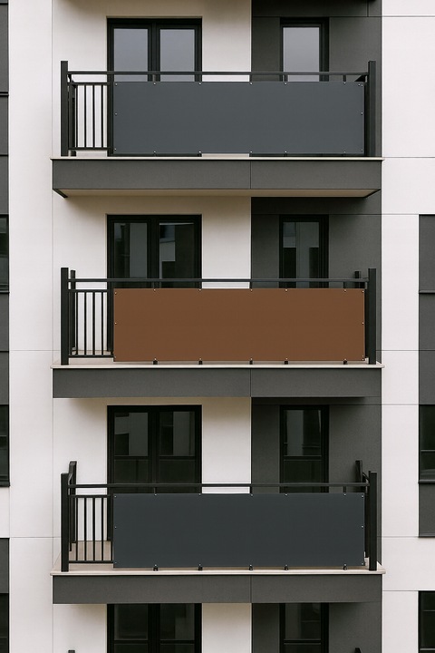 OSŁONA BALKONOWA na balkon, taras PP 1x5m- GRUBA+klipsy