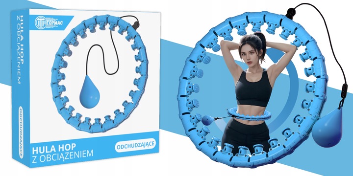 HULA HOP ODCHUDZAJĄCE Z OBCIĄŻENIEM I WYPUSTKAMI SMART Z OBCIĄŻNIKIEM HOOP