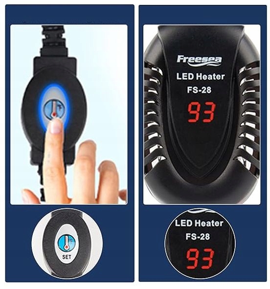 PRZEPŁYWOWA GRZAŁKA DO AKWARIUM 50W Z TERMONSTATEM WYŚWIETLACZ LED