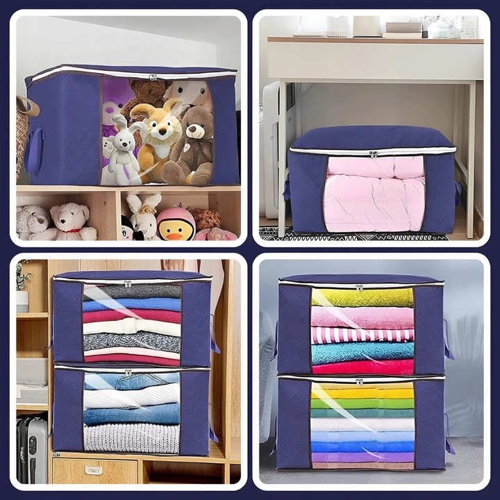 4x ORGANIZER NA UBRANIA POJEMNIK NA POŚCIEL KOŁDRĘ KOCE POKROWIEC XXL