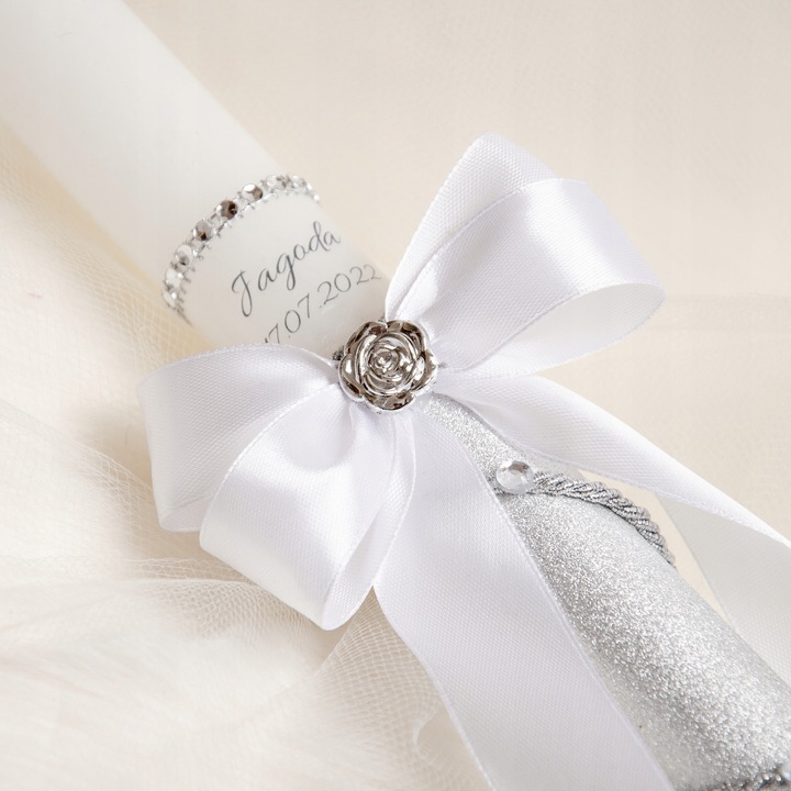 ŚWIECA KOMUNIJNA DO I KOMUNII ŚWIĘTEJ IMIĘ DATA