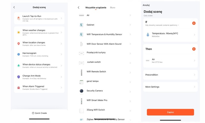 Pilot Kontroler IR WIFI Tuya Smart life do klimatyzacji sterownik IR