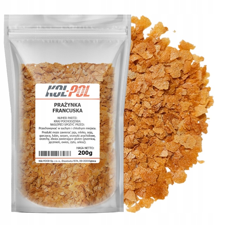 PRAŻYNKI FRANCUSKIE 200g Chrupiące posypka Francuska do deserów Kol-Pol