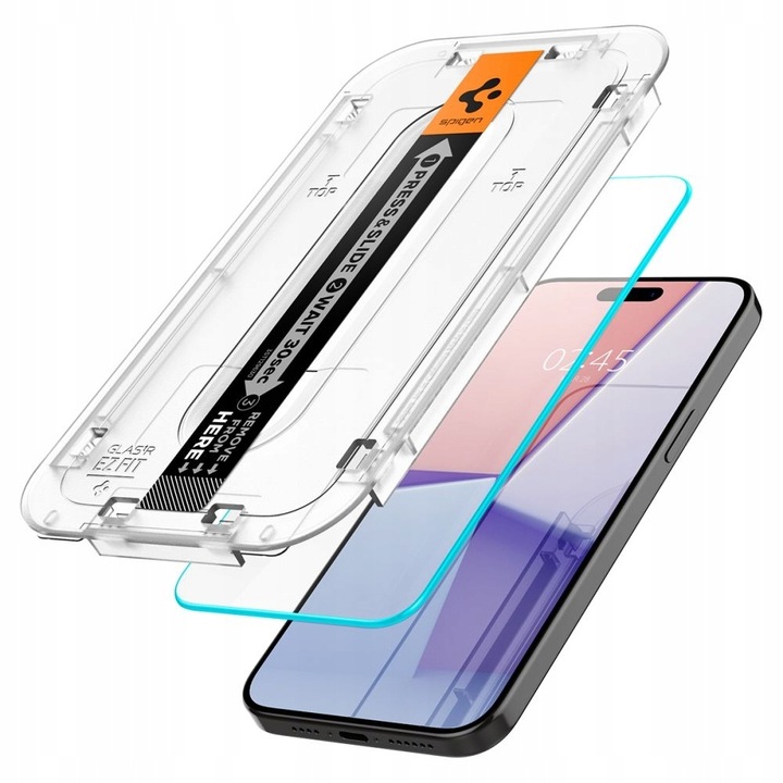 2x Szkło Hartowane SPIGEN GLAS.tR EZ FIT + Aplikator do iPhone 15 Pro Max